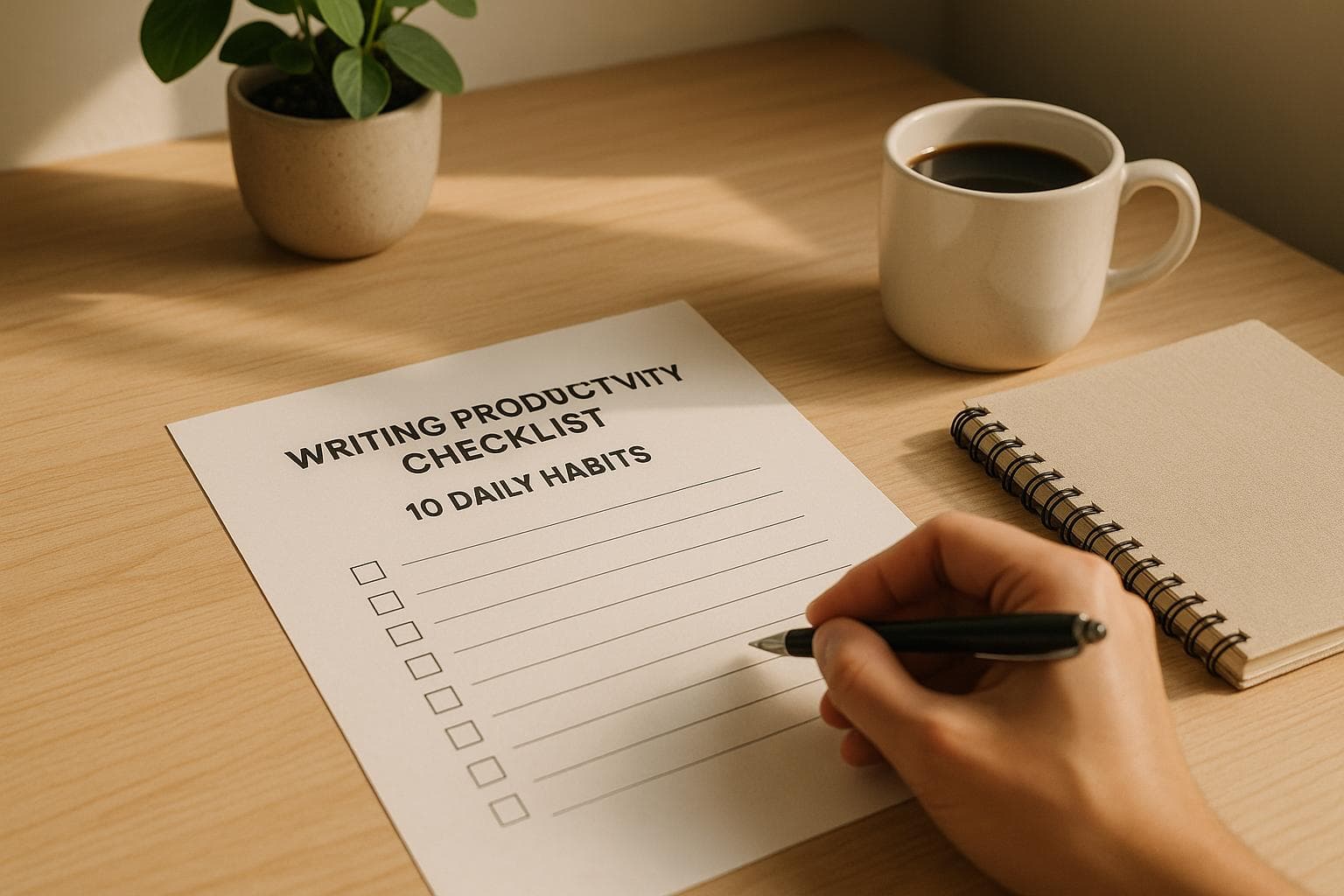 Writing Productivity Checklist: 10 Daily Habits